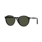 Persol Klassiska solglasögon med svarta bågar Black, Unisex