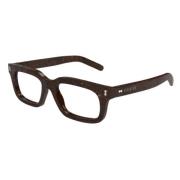 Gucci Rektangulära Glasögon Brown, Unisex