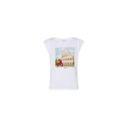 Liu Jo Europeisk Stadsinspirerad T-shirt Kollektion White, Dam