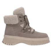 Estro Grå Velour Ankelboots för kvinnor för vintern med isolering Gray...