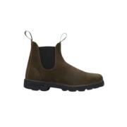 Blundstone Mörk Oliv Vaxad Mocka Chelsea Boots Green, Herr