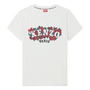 Kenzo Vit Bomullst-shirt med Tryckt Animation White, Dam