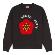 Kenzo Broderad Svart Sweatshirt Black, Dam