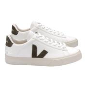 Veja Khaki Campo Sneaker med gröna accenter White, Dam