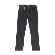 Études Svart Tvättade Slim-Fit Jeans Black, Herr