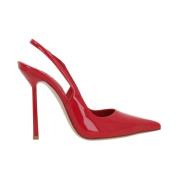 Le Silla Röda Lack Slingback Stiletto Klackar Red, Dam