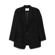 LOW Classic Ullblazer med knappstängning Black, Dam