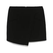 Birgitte Herskind Svart Wrap Mini Kjol Black, Dam