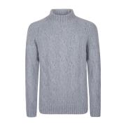 Eleventy Cashmere Alpaca Turtleneck Tröja Blue, Herr