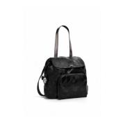 Desigual Modern Svart Polyuretan Ryggsäck Black, Dam