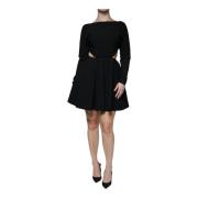 Dolce & Gabbana Svart Cut Out A-linje Mini Klänning Black, Dam