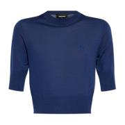 Dsquared2 Ulltopp med broderat logotyp Blue, Dam