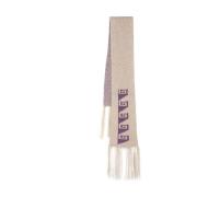 Magliano Lila Beige Stickad Halsduk Intarsia Frans Brown, Unisex