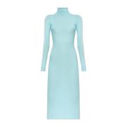 Alaïa Turtleneck klänning Blue, Dam