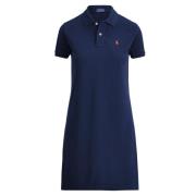 Polo Ralph Lauren Blå Polo Stil Klänning med Pony Logo Blue, Dam