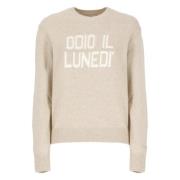 Saint Barth Beige Ullblandning Crew Neck Sweater Beige, Dam