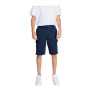 Armani Exchange Stretch Bomull Bermuda Shorts Kollektion Blue, Herr