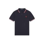 Fred Perry Modern Polo Tröja med Dubbel Rand Blue, Herr