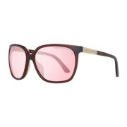 Porsche Design Burgundy Square Mirrored Solglasögon med UV-skydd Red, ...