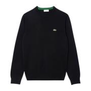 Lacoste Bomull Crewneck Pullover Ah1985 Black, Herr