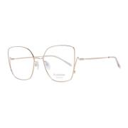 Ana Hickmann Guld Square Metall Optiska Ramar med Fodral Yellow, Dam