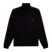 Fred Perry Kontrastband Tracktop Bomull Polyester Regular Fit Black, H...