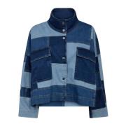 Co'Couture Patchwork Denim Jacka Blue, Dam