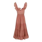 Zimmermann Elegant Pink & Purple Dress Pink, Dam