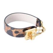 Dolce & Gabbana Leopard Kvinnor Armband Brown, Dam