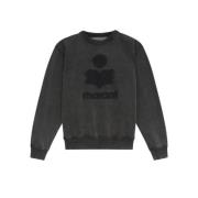 Isabel Marant Bomull Logo Sweatshirt Gray, Herr