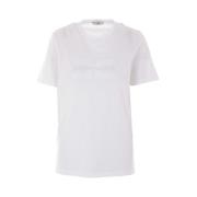 Elisabetta Franchi Kritvit Bomull T-shirts och Polos White, Dam