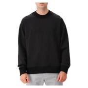 Nn07 Tryckt Sweater Briggs Mock Black, Herr