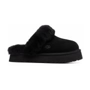 UGG Svarta Mockasandaler med Fårskinn Black, Dam