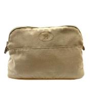 Hermès Vintage Pre-owned Bomull crossbodyvskor Beige, Dam