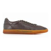 Officine Creative Mörkbruna lädersneakers Brown, Herr