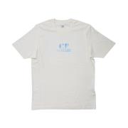 C.p. Company Vit T-shirt med Måla Logo White, Herr