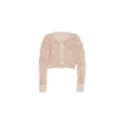 Acne Studios Beige Stickad Tröja Brown, Dam