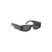 Palm Angels Svarta Acetat Solglasögon - Sutter Modell Black, Unisex