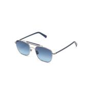 Moscot Gafilta SUN Silver Navy Sunglasses Gray, Unisex