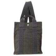 Hermès Vintage Pre-owned Canvas handvskor Gray, Dam