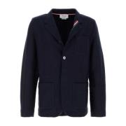 Thom Browne Stilig Navy Blue Cotton Blazer Blue, Herr