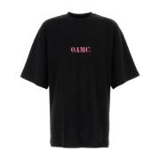 Oamc Klassisk Svart Bomull T-shirt Black, Herr