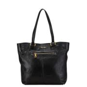 Prada Vintage Pre-owned Laeder axelremsvskor Black, Dam