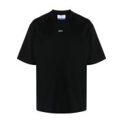 Off White Bomull Logo Print Crew Neck T-shirts Black, Herr