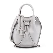 Tod's Läder Bucket Bag med Dragsko Gray, Dam