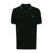 Fred Perry Piqué Bomull Klassisk Polotröja Black, Herr