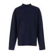 Dries Van Noten Oversize Navy Blue Bomull T-shirt Blue, Herr