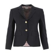 Thom Browne Midnight Blue Wool Blazer Blue, Dam