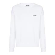 Balmain Paris flocked sweatshirt White, Herr