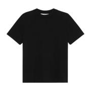 Róhe Merinoull svart T-shirt Black, Dam